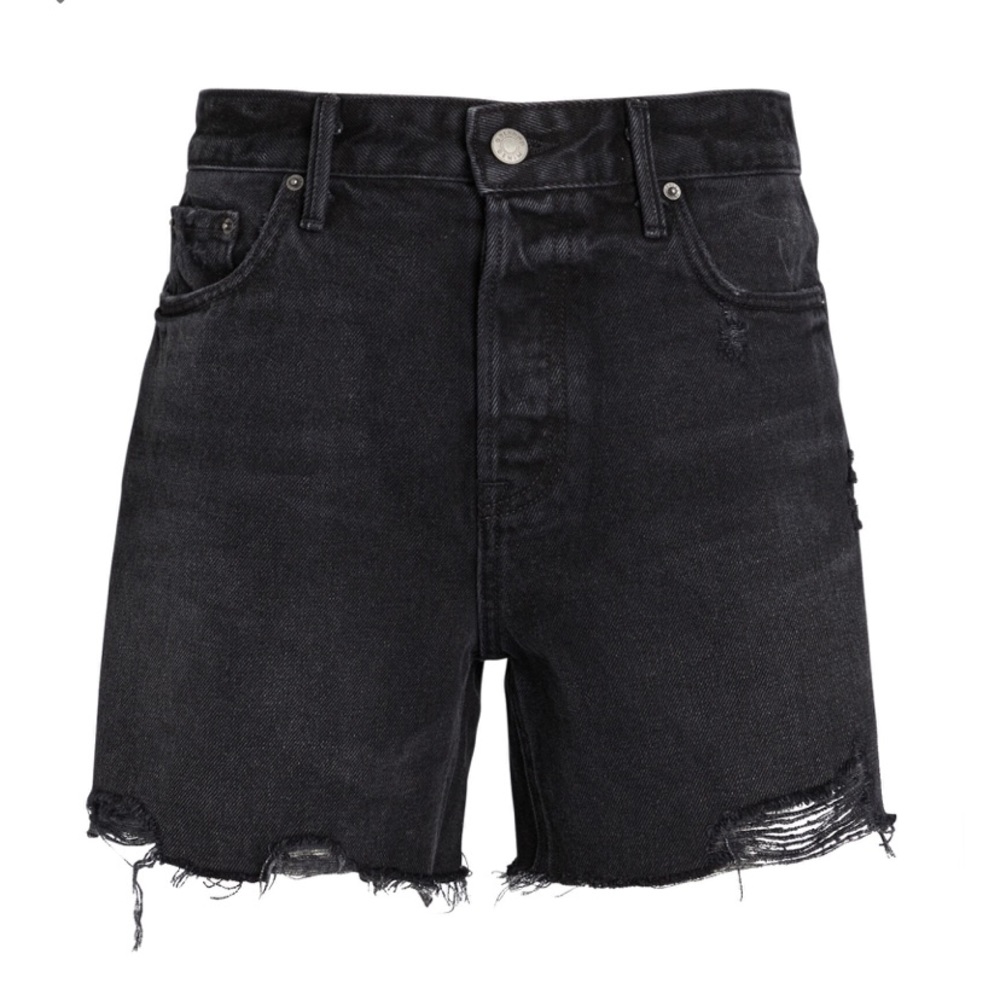 GRLFRND Jourdan high-waisted black denim shorts